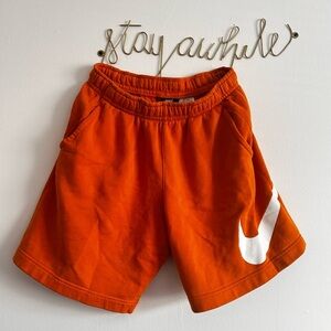 Nike Orange and White Casual Shorts